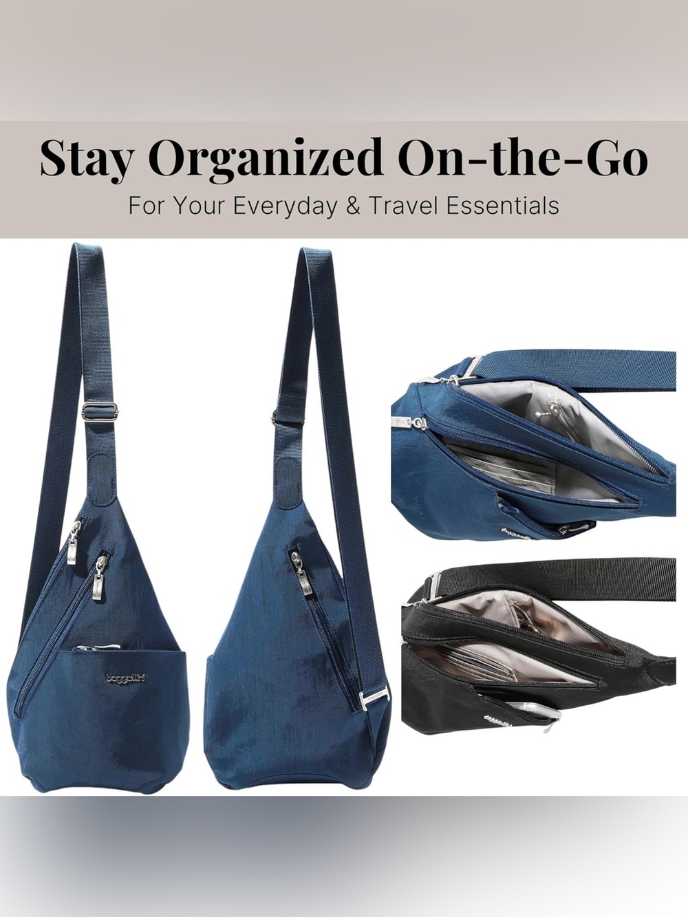 BAGGALLINI Mini Sling Bag in Blue - Picture 13 of 15